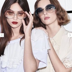 Chloe Qleo Semi-Transparent Oval Sunglasses